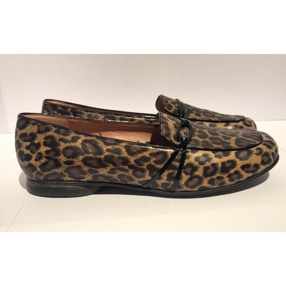 New Beautifeel 41 Leopard Animal Print Slip On Loafers Women's Soft Leather $400 - Picture 12 of 16